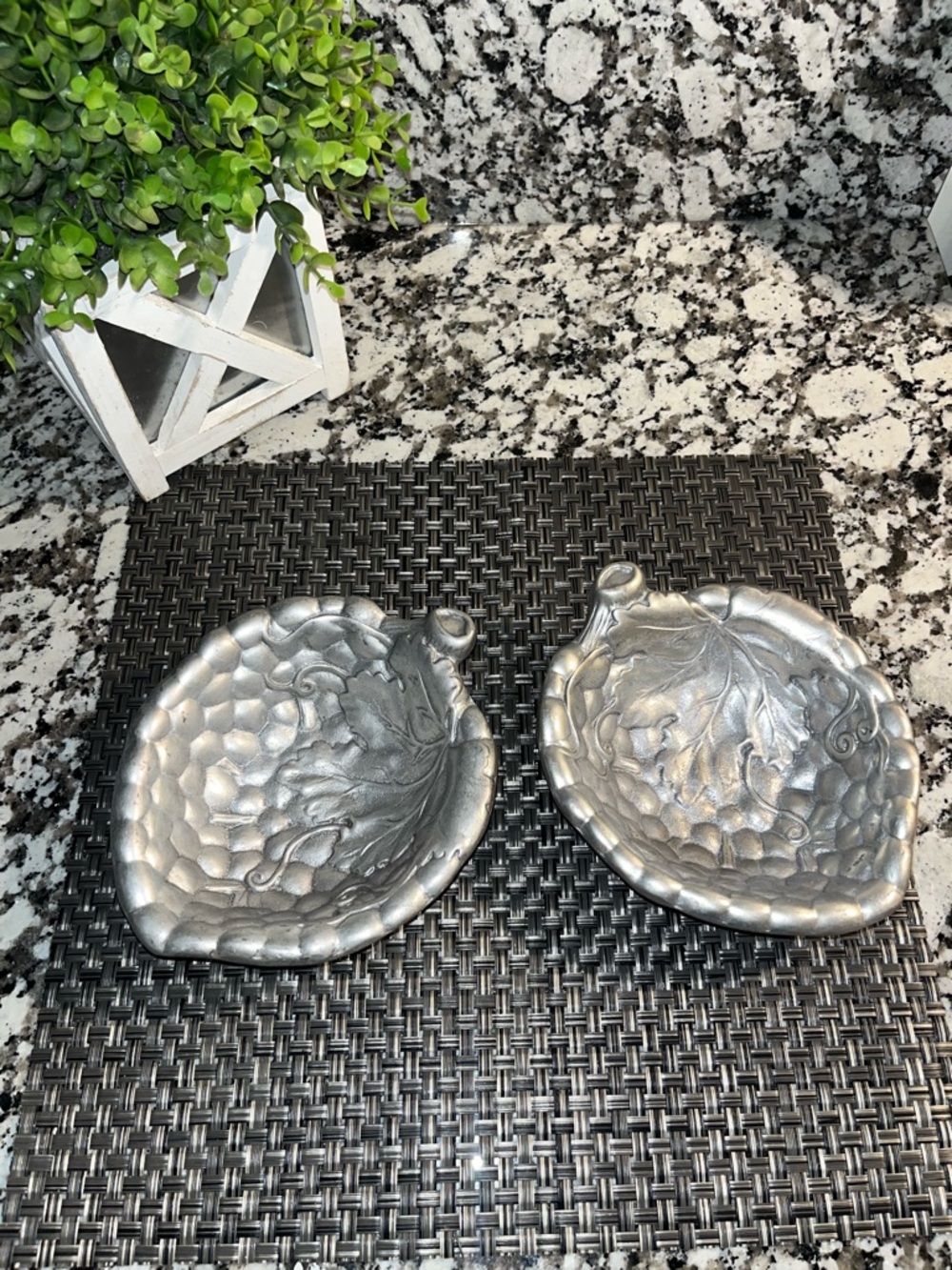 Silver Decorative Trinket Dishes - Set of 2